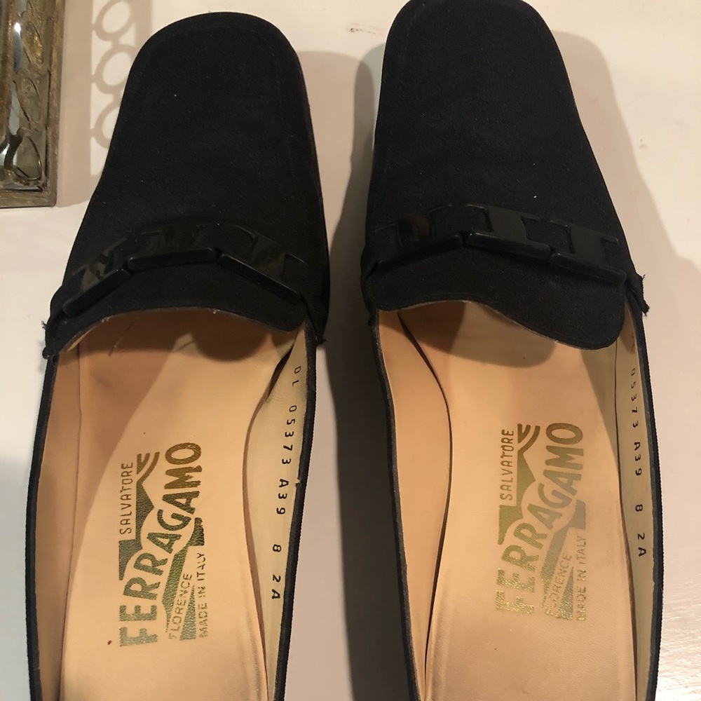 Ferragamo Mules - Black Vintage!!